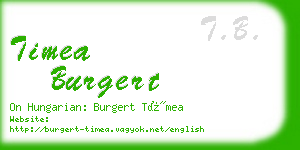 timea burgert business card